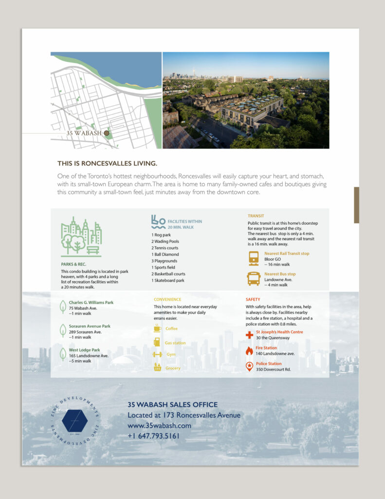 Real estate marketing collateral graphic design