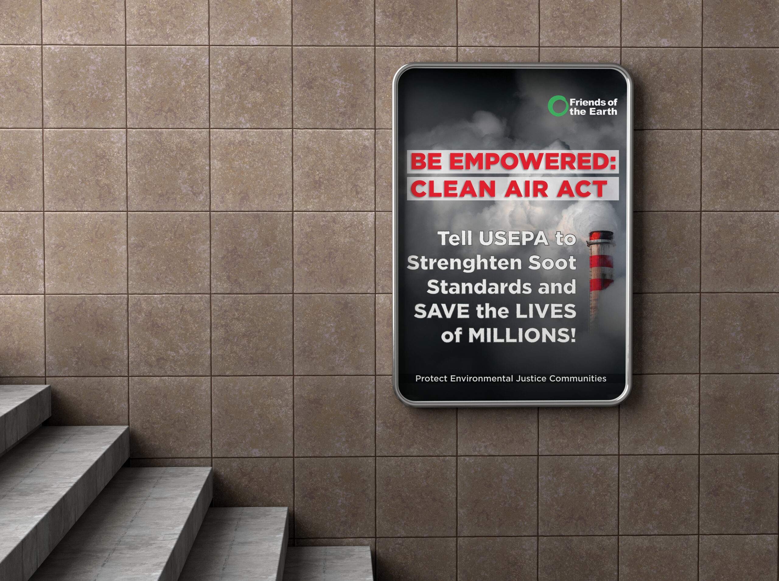 Friends of the earth Clean air act campaign's poster