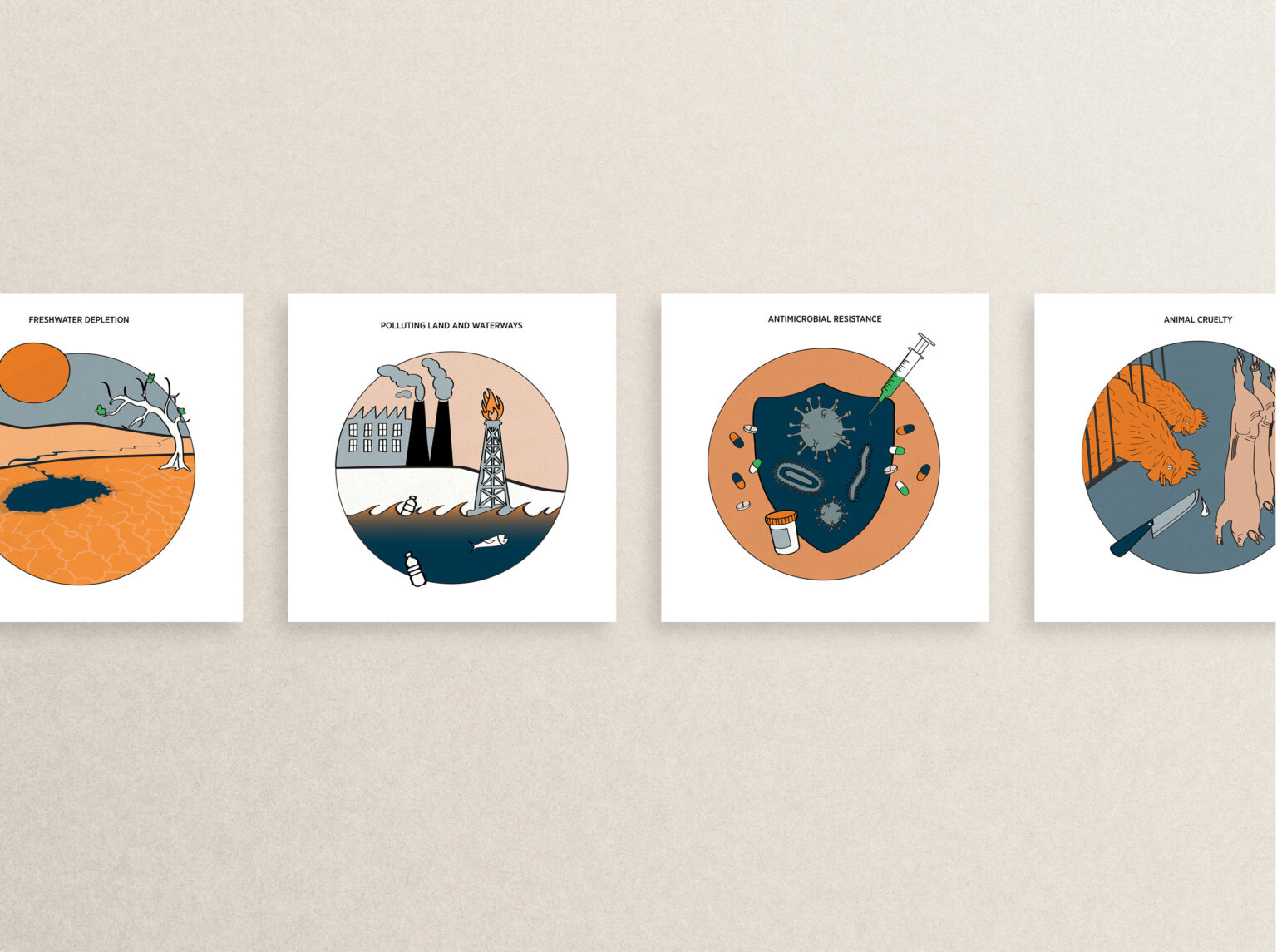 Climate change illustrations